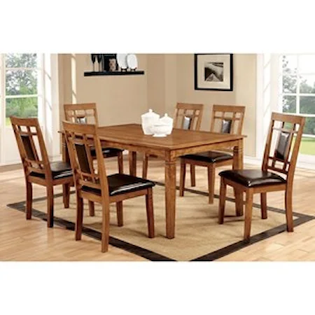 Transitional 7 Piece Table Set